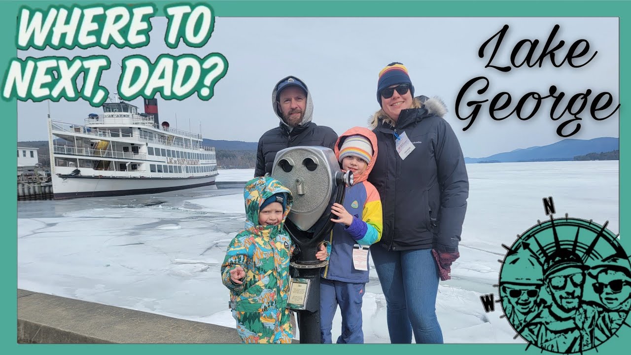 🧭 Walking on Frozen Lake George | Ice Castle Visit