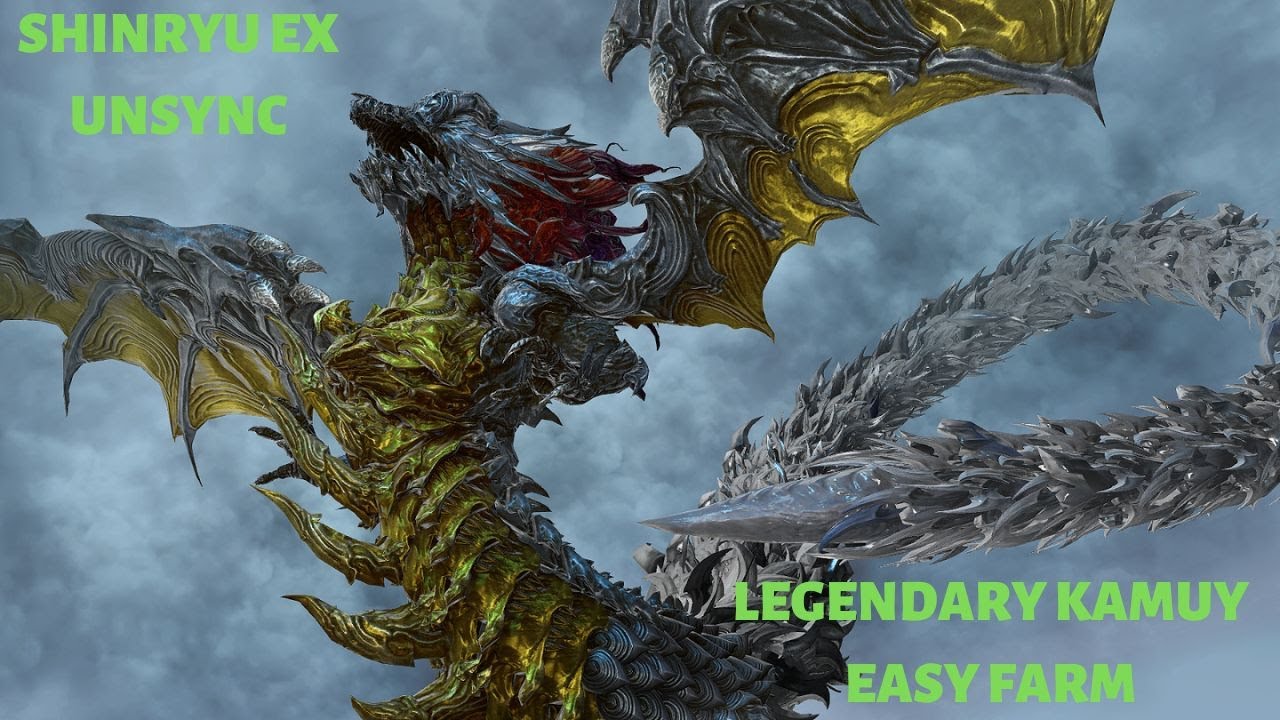 Shinryu EX Unsync Black Mage POV (Easy Shinryu Scale farm)