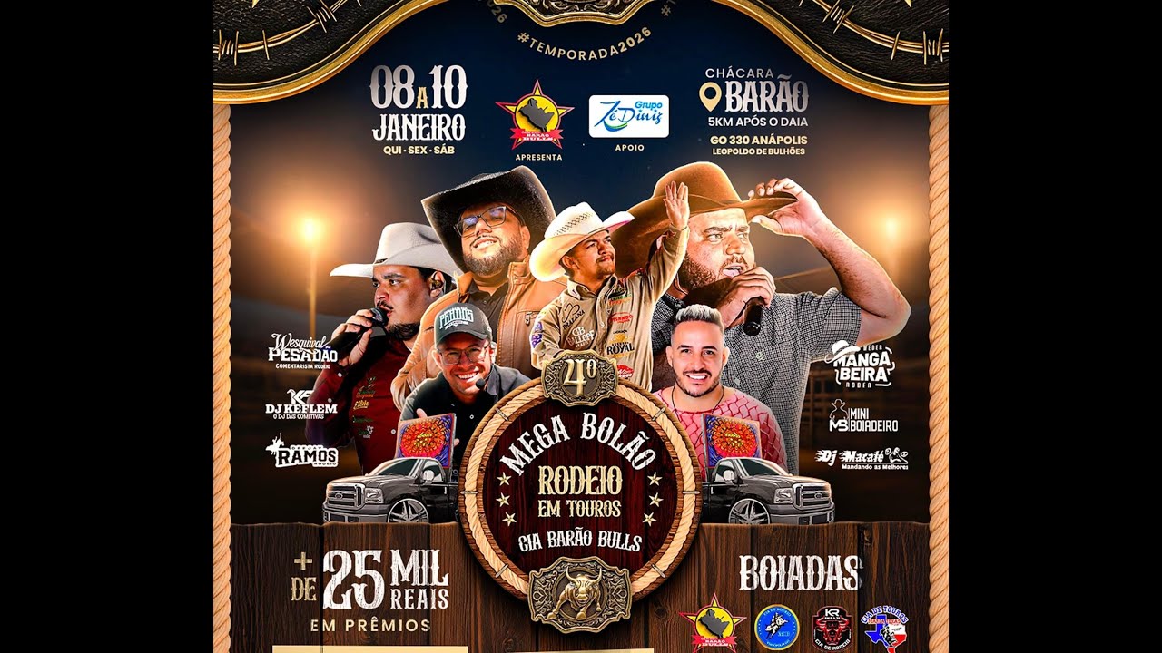 RODEIO EM TOURO / CHACARA BARÃO / 3 º dia  FINAL