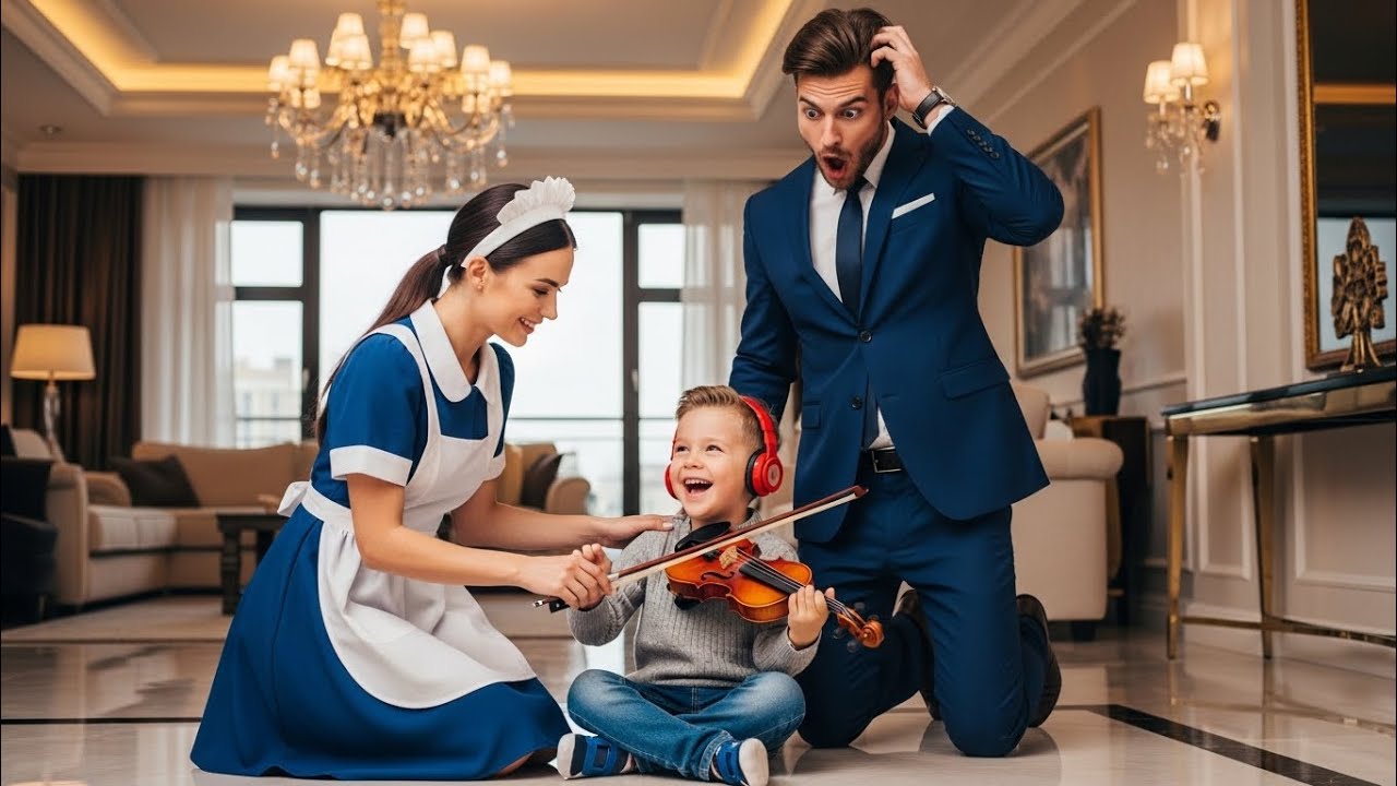 NADA ACALMAVA O FILHO COM AUTISMO DO EMPRESÁRIO… ATÉ QUE A FAXINEIRA FEZ ALGO QUE NINGUÉM IMAGINAVA