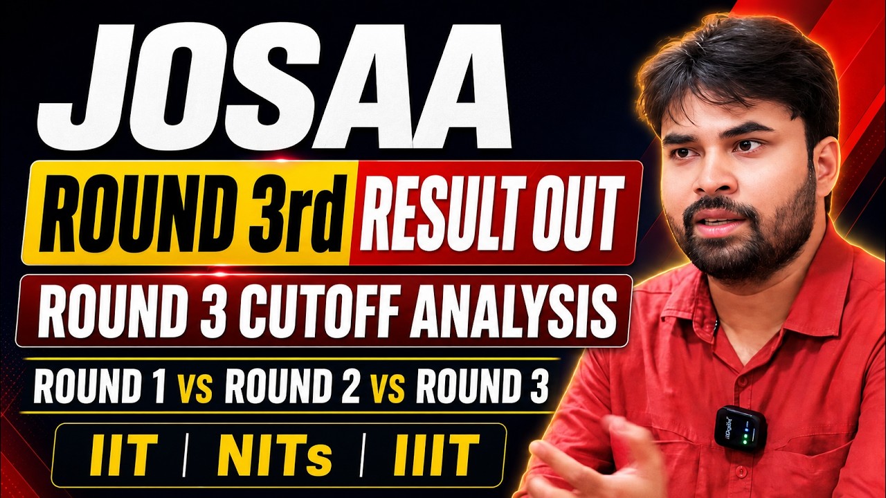 JOSAA ROUND 3rd Result | Round 3 Cutoff Analysis | Round 1 vs Round 2 vs Round 3 | IIT , NITs , IIIT