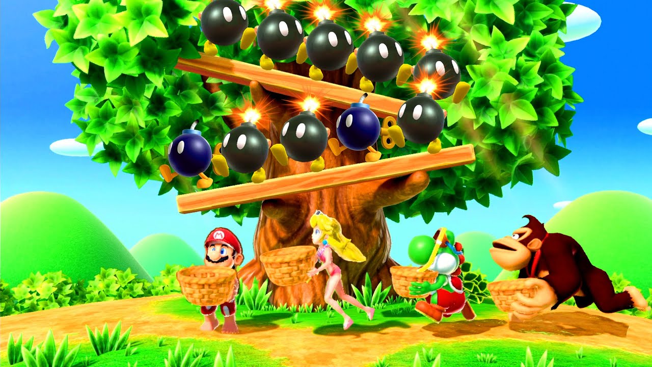 【マリオパーティ スーパースターズ】ミニゲームマリオVsピーチVsヨッシーVsドンキーコング(たつじん難易度)