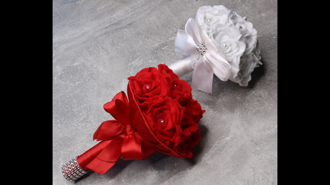 Come si fa un mazzo di ROSE in feltro o pannolenci senza cucire