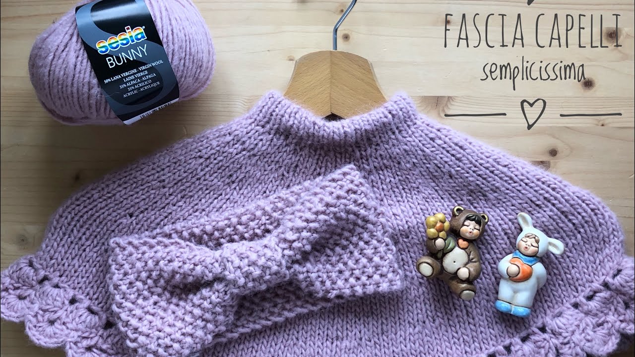 Fascia per capelli semplicissima - il venedì della maglia - fascia capelli a maglia