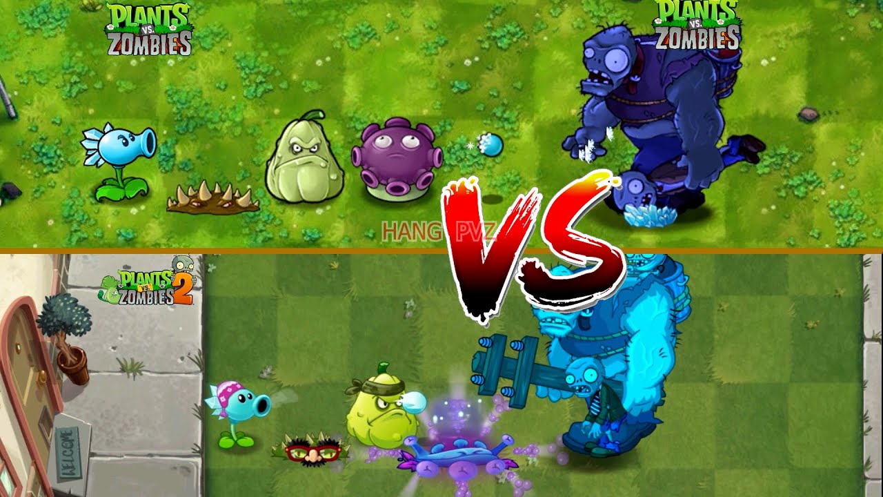 PVZ  FUSION VS PVZ 2 - 4 Plants Team Vs  Zombie Team - p40 - Who will win ?