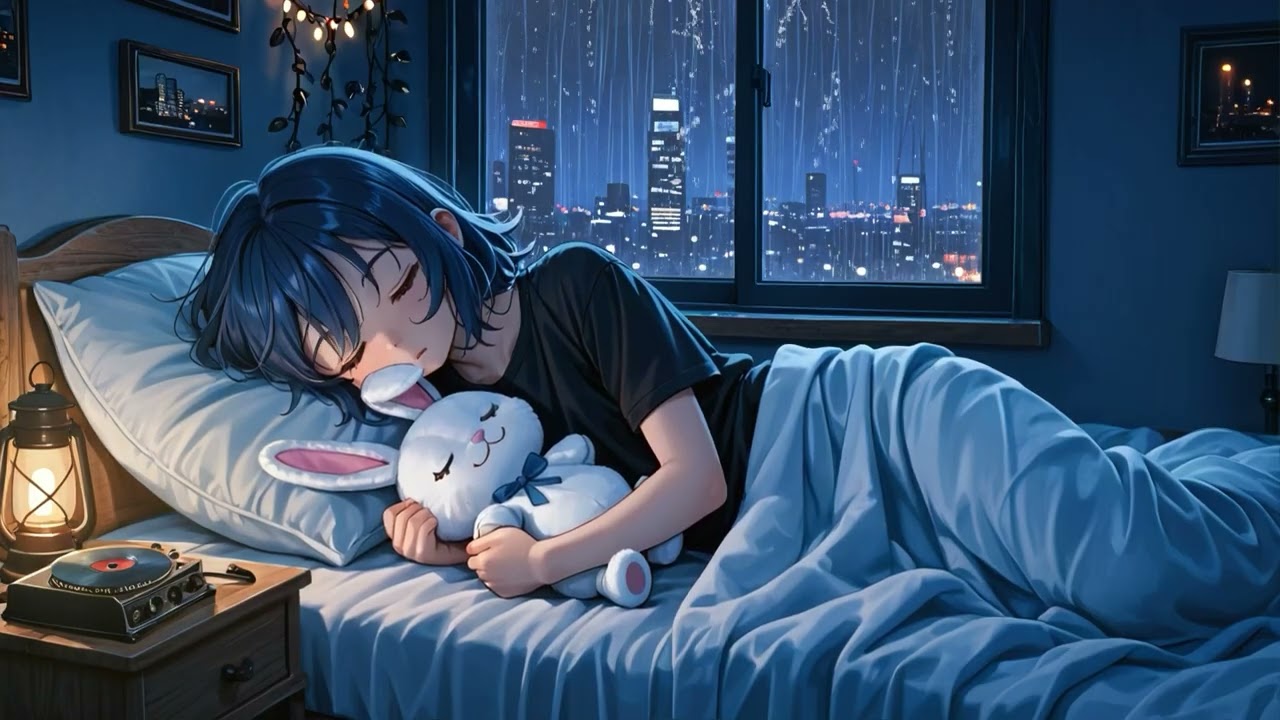 Fall Asleep Fast with Gentle Piano & Rain – Soothing Night Music for Deep Calm and Relaxation