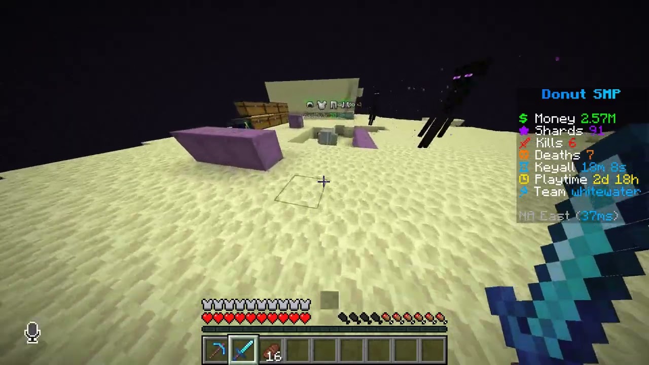killing assl0v3r on donutsmp 