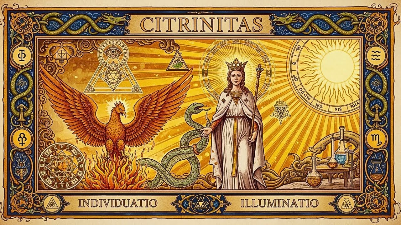 The Yellow Dawn — How Citrinitas Awakens the Inner Light of Perception (Alchemy + Jung)