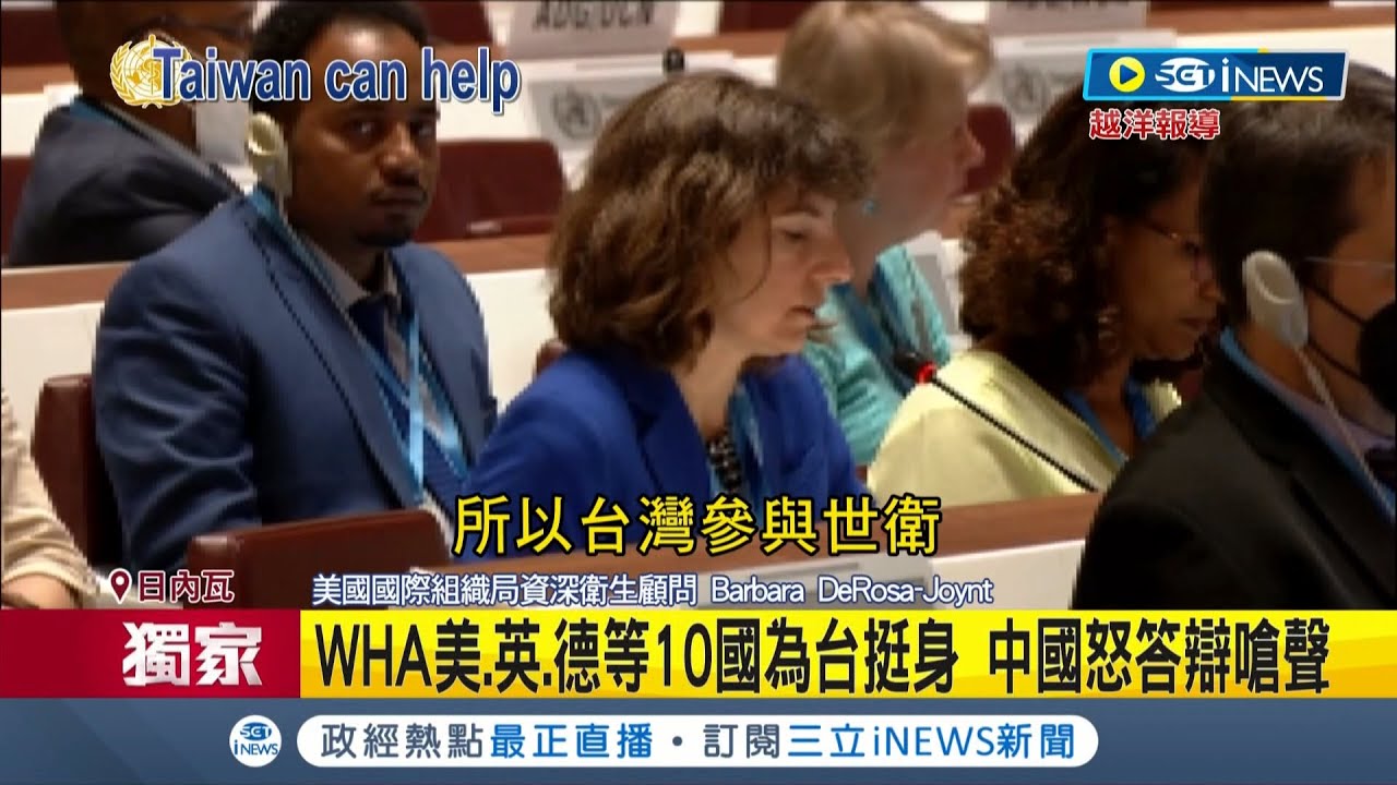 力挺台灣! WHA美.英.德等10國挺身呼籲