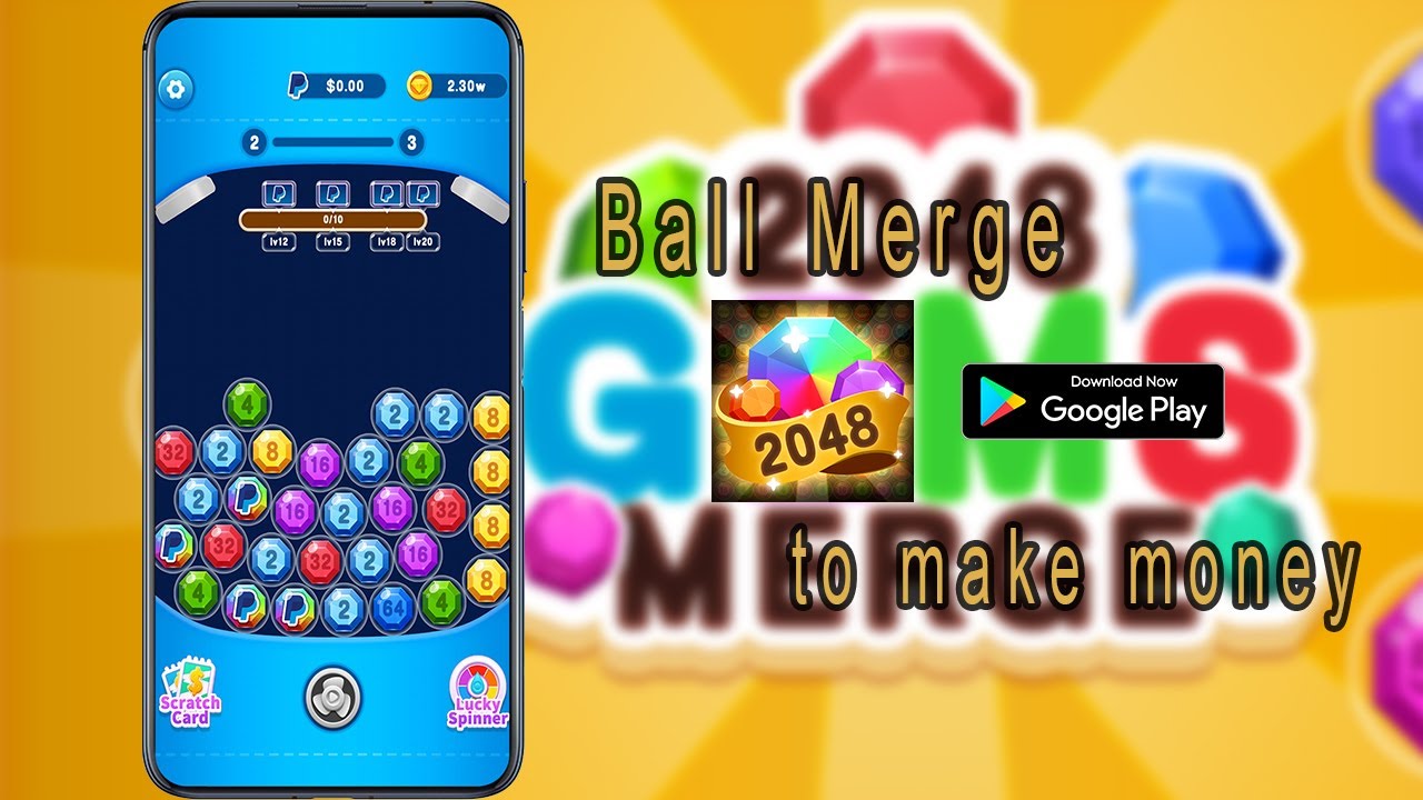 Ball Merge, a new make money app downloaded from ads, no need invite