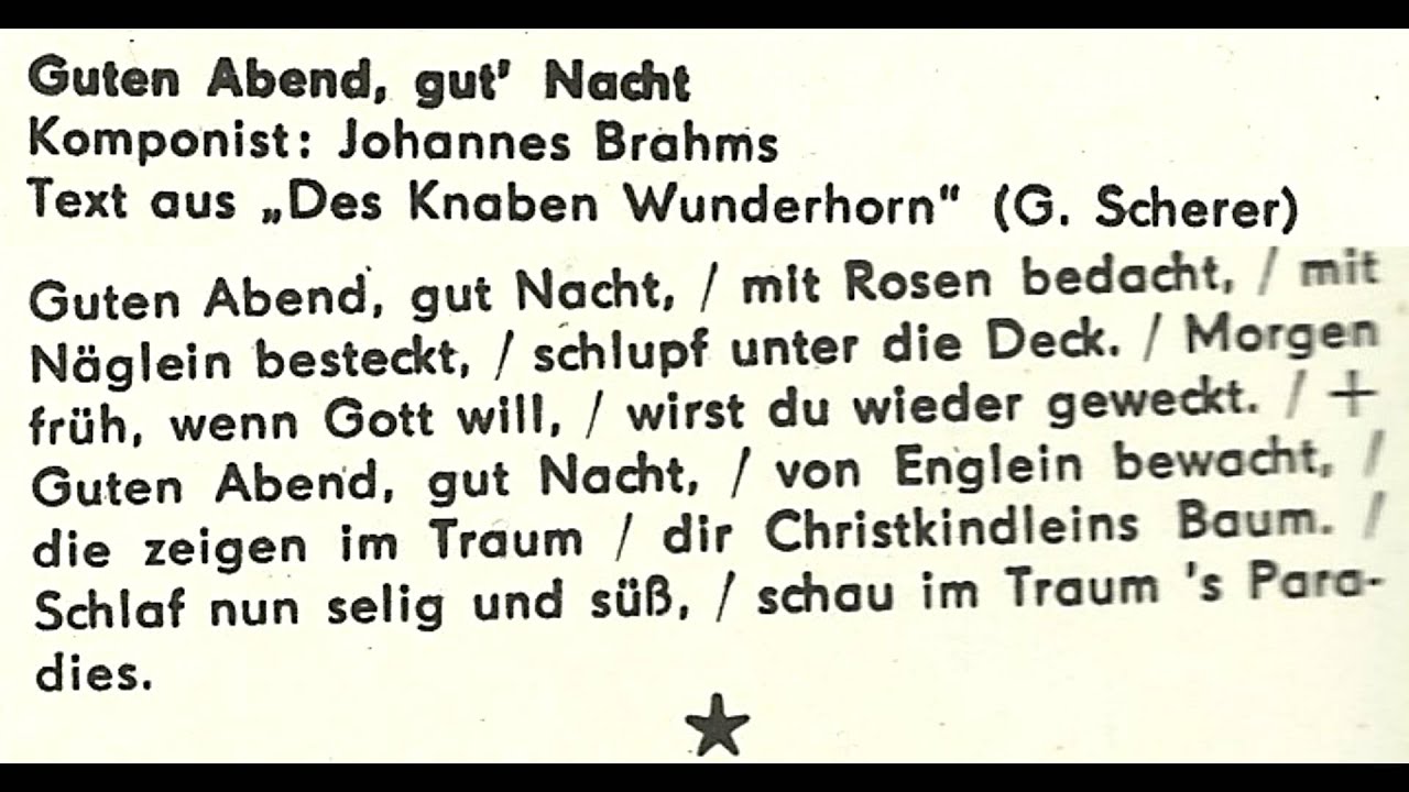 Jugendchor Berlin - Guten Abend, gut Nacht