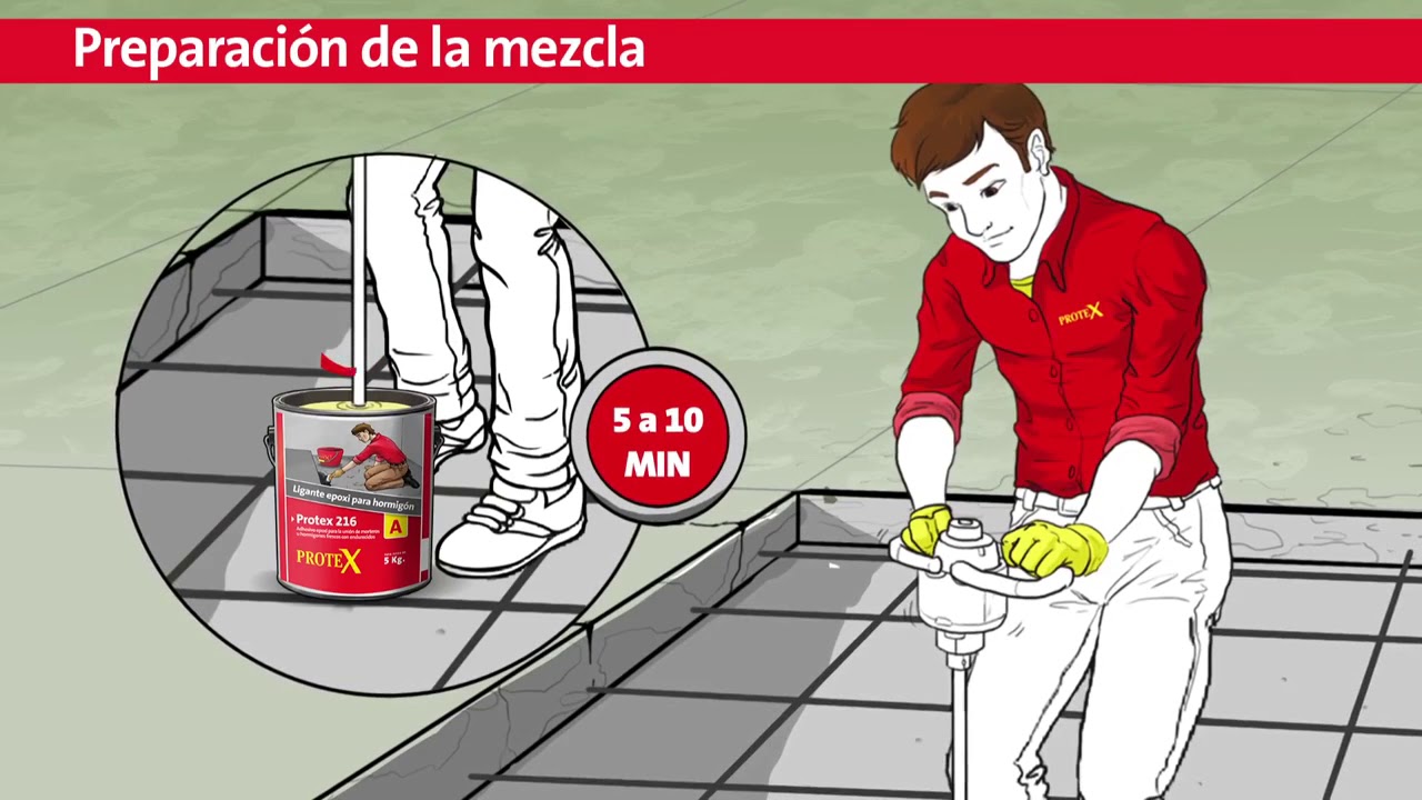 Aplicadión de Ligante para Hormigón Protex 216