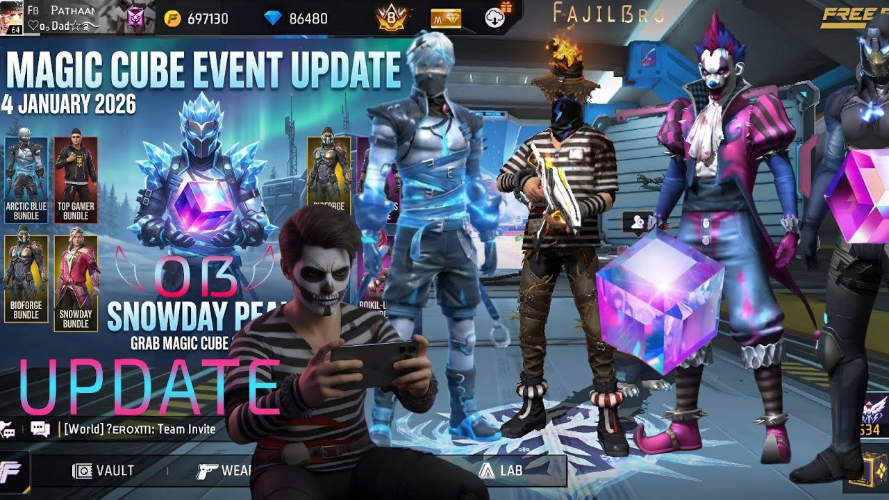 Magic Cube Store Update 🤡 | 14 Jan Chance 😱 | Free Fire | #freefire #games  #oldbundle