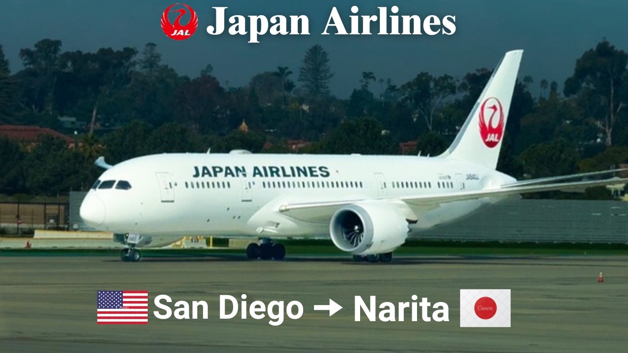 [4K] SAN ➜ NRT | Japan Airlines Boeing 787-8 (Economy Class)