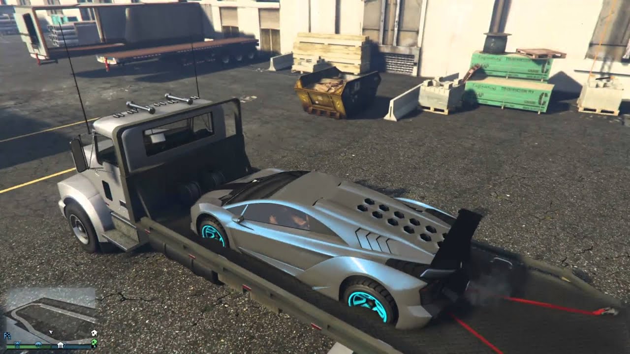 Grand Theft Auto V | How to put a car on a flatbed