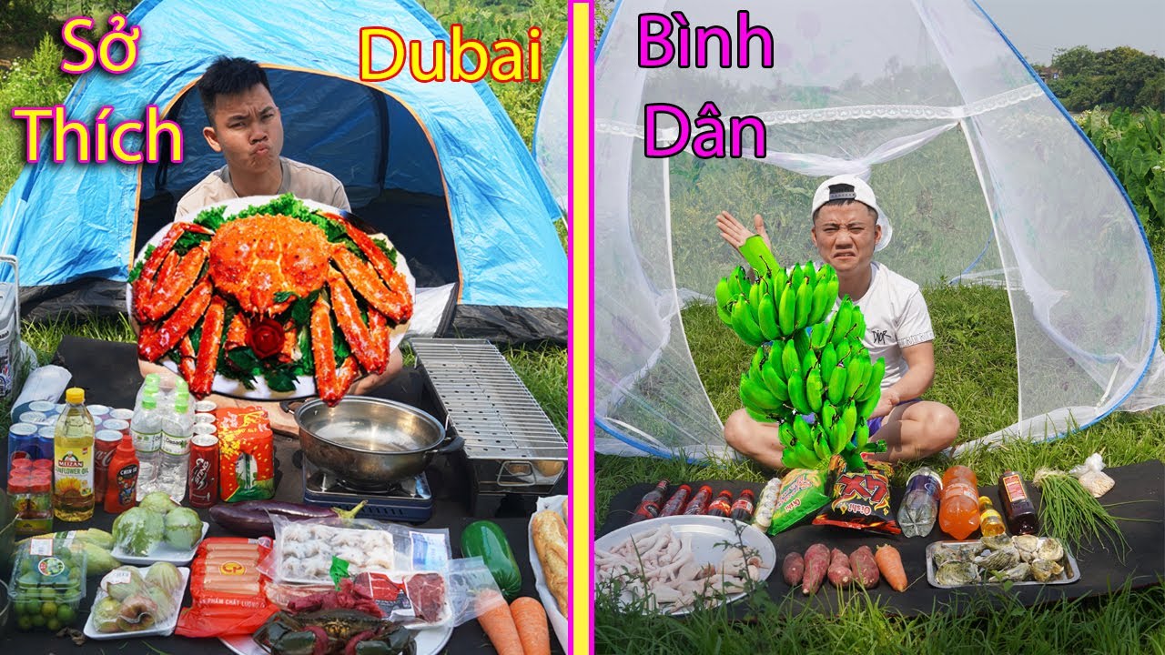 Hưng Troll | Thử Thách Cắm Trại Theo Sở Thích Với Phong Cách Dubai Và Bình Dân