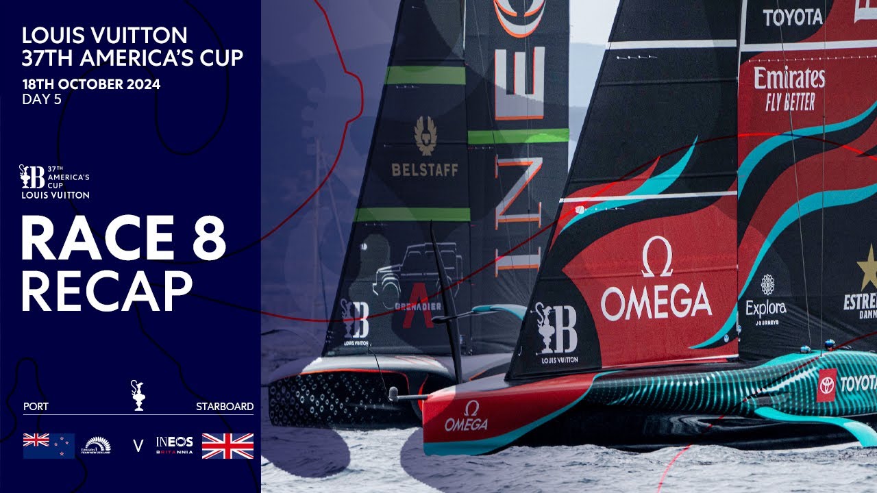 Louis Vuitton 37th America's Cup Race 8 Recap | Emirates Team New Zealand vs INEOS Britannia
