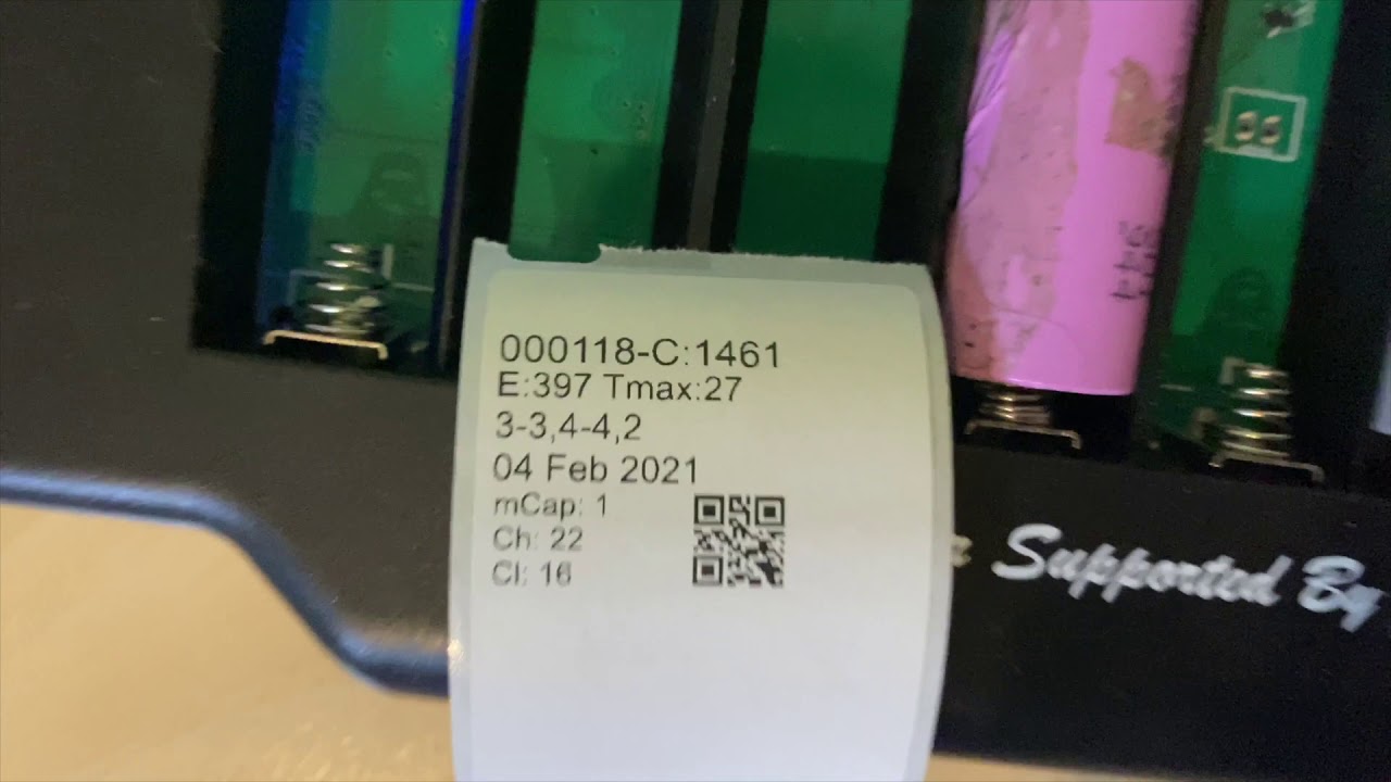Lables drucken 18650er Zellen mit dem Megacell Charger