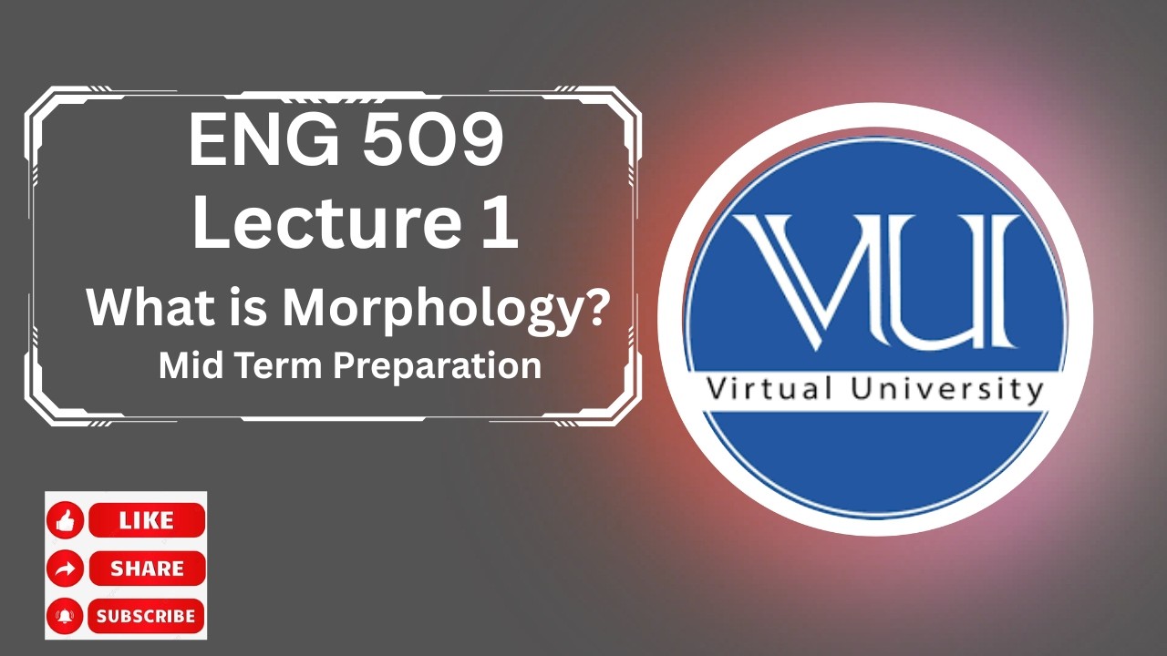 ENG 509 LECTURE 1| What is Morphology? | ENG 509 LESSON 1 MID TERM PREPARATION.