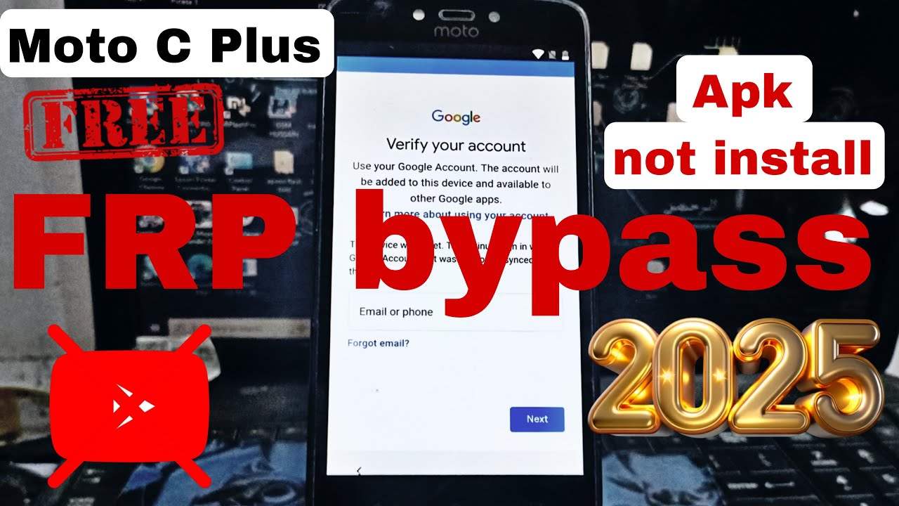 Moto C plus frp bypass, APK not install fir security not open 2025 latest free tool old moto