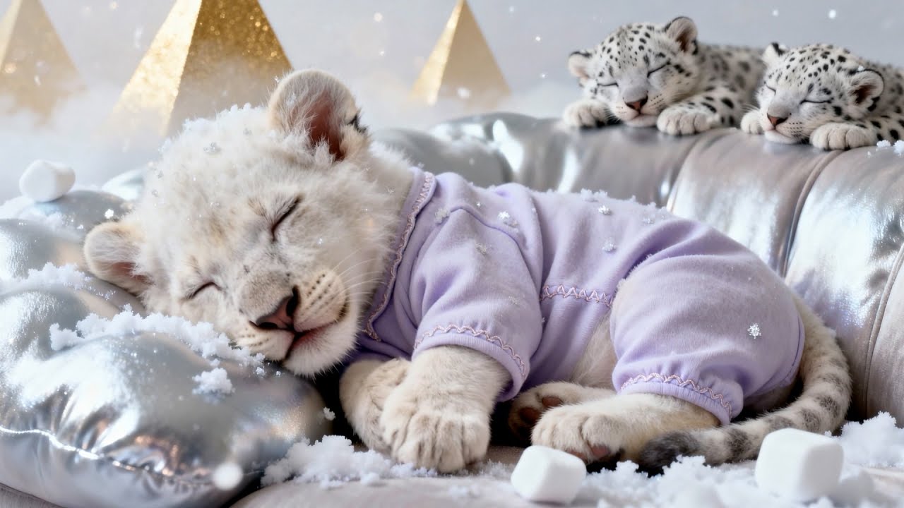 Baby Sleep Music | Sleeping Cute Snow Panther❄️ Calm Lullaby for Deep Sleep