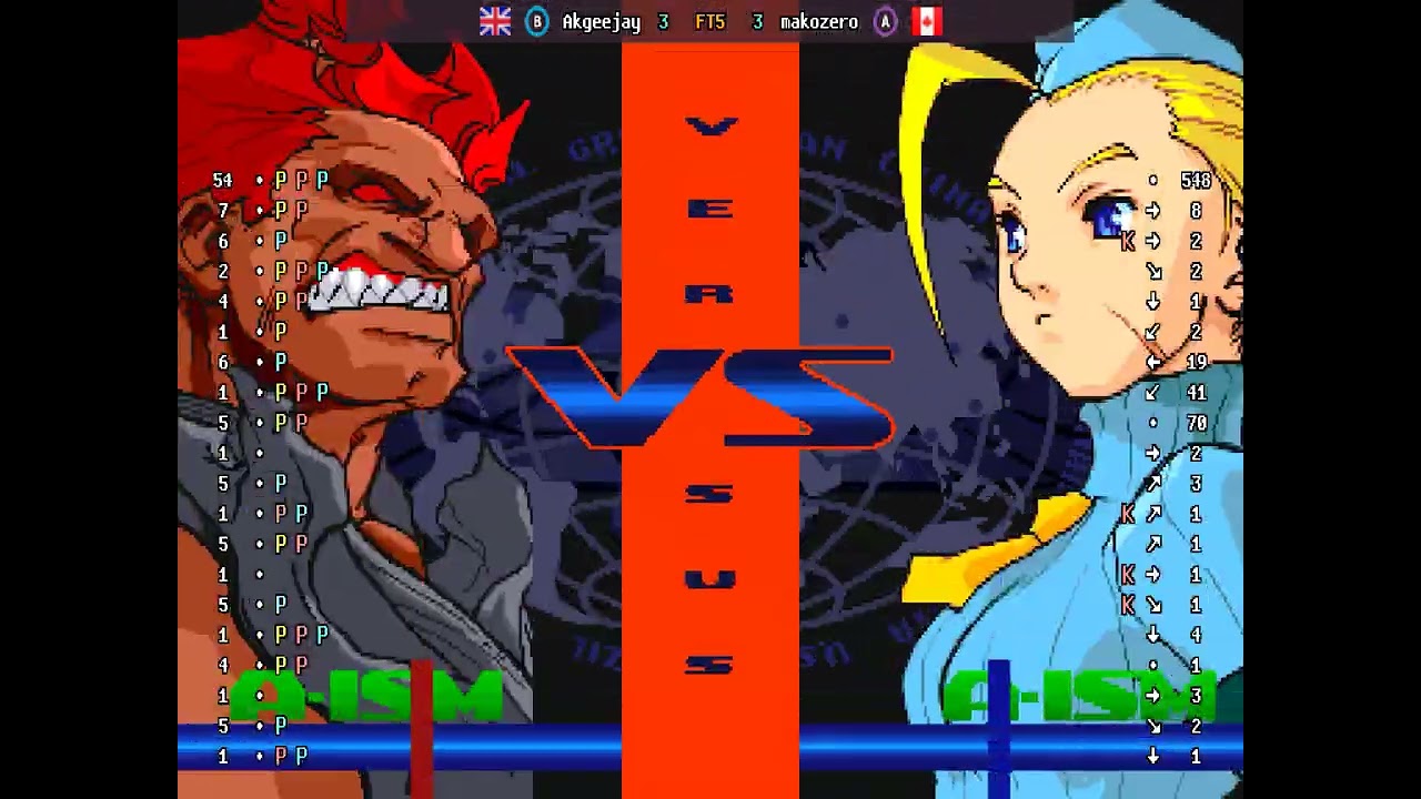 Street Fighter Alpha 3 - 🇬🇧 Akgeejay(B) vs 🇨🇦 makozero(A) | Fightcade (2026-03-07 22:15 UTC)