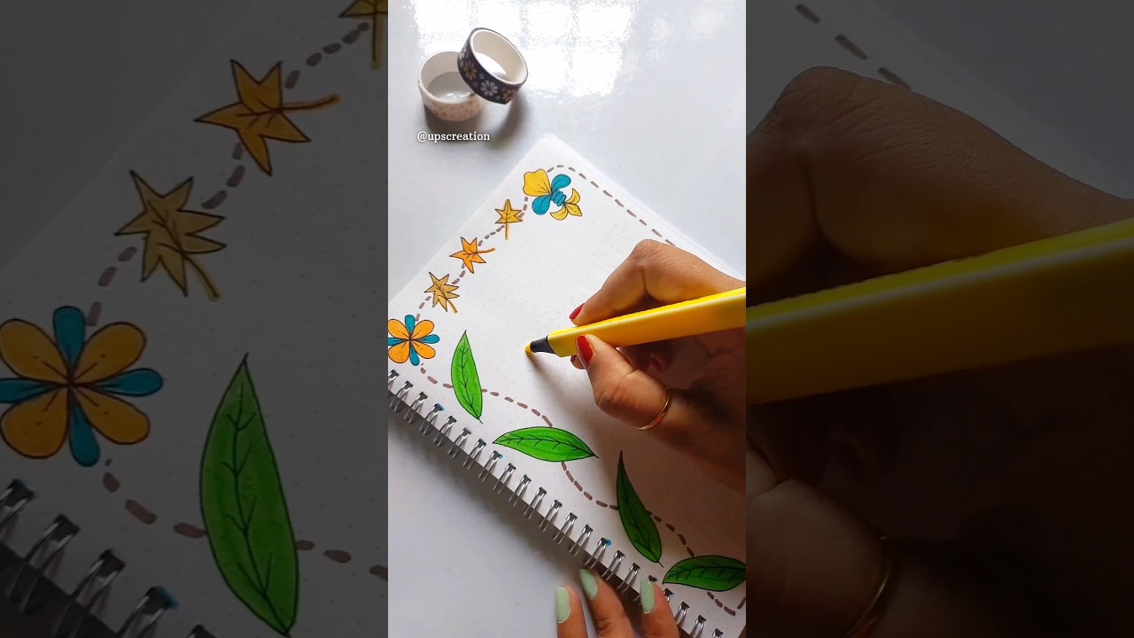 Scout Book Front Page Design🌼✨🌿| #shorts #youtubeshorts #coverpagedesign