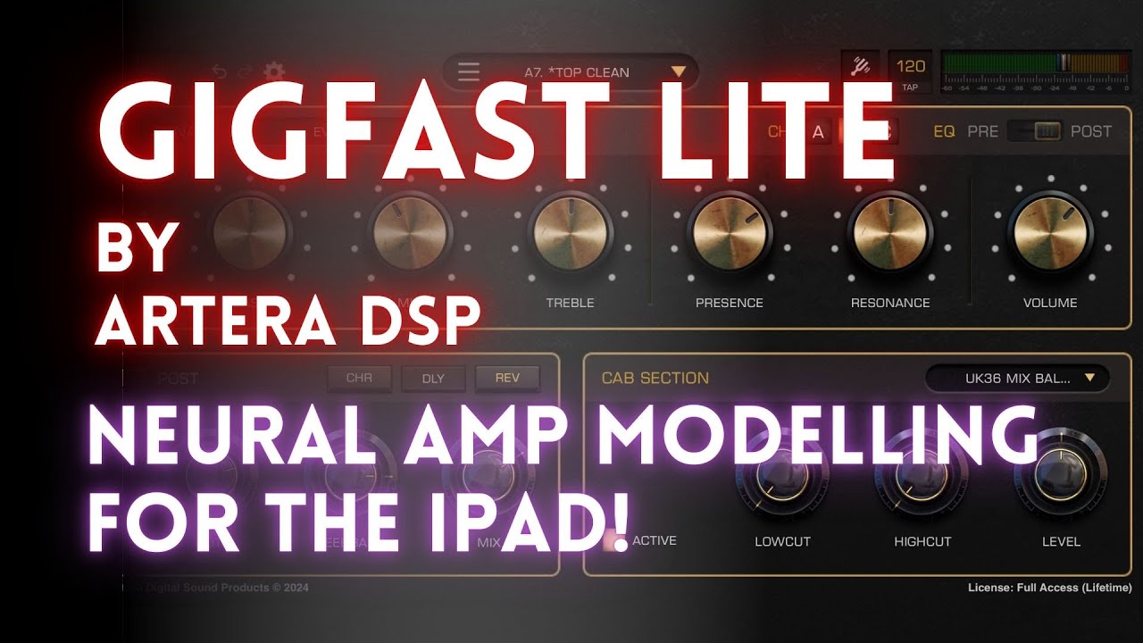 GigFast Lite by Artera DSP. Neural Amp Modelling for the iPad!