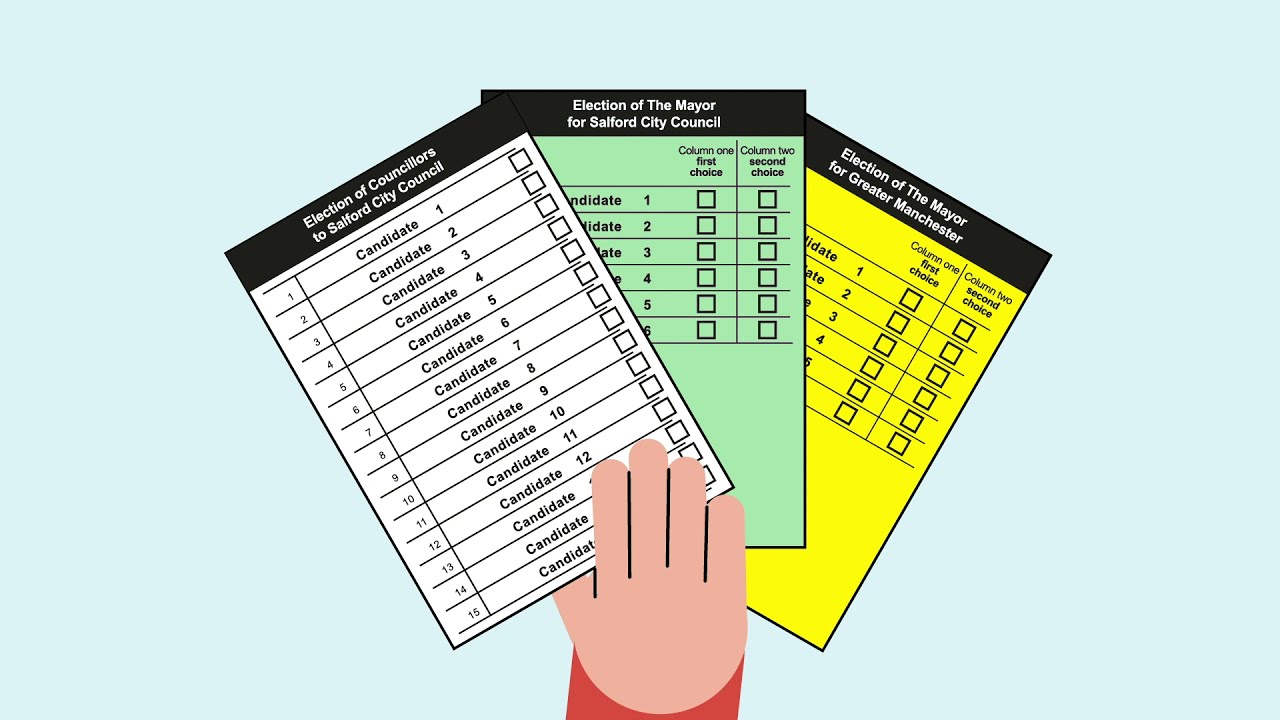Ballot papers explained for Salford’s three elections May 2021