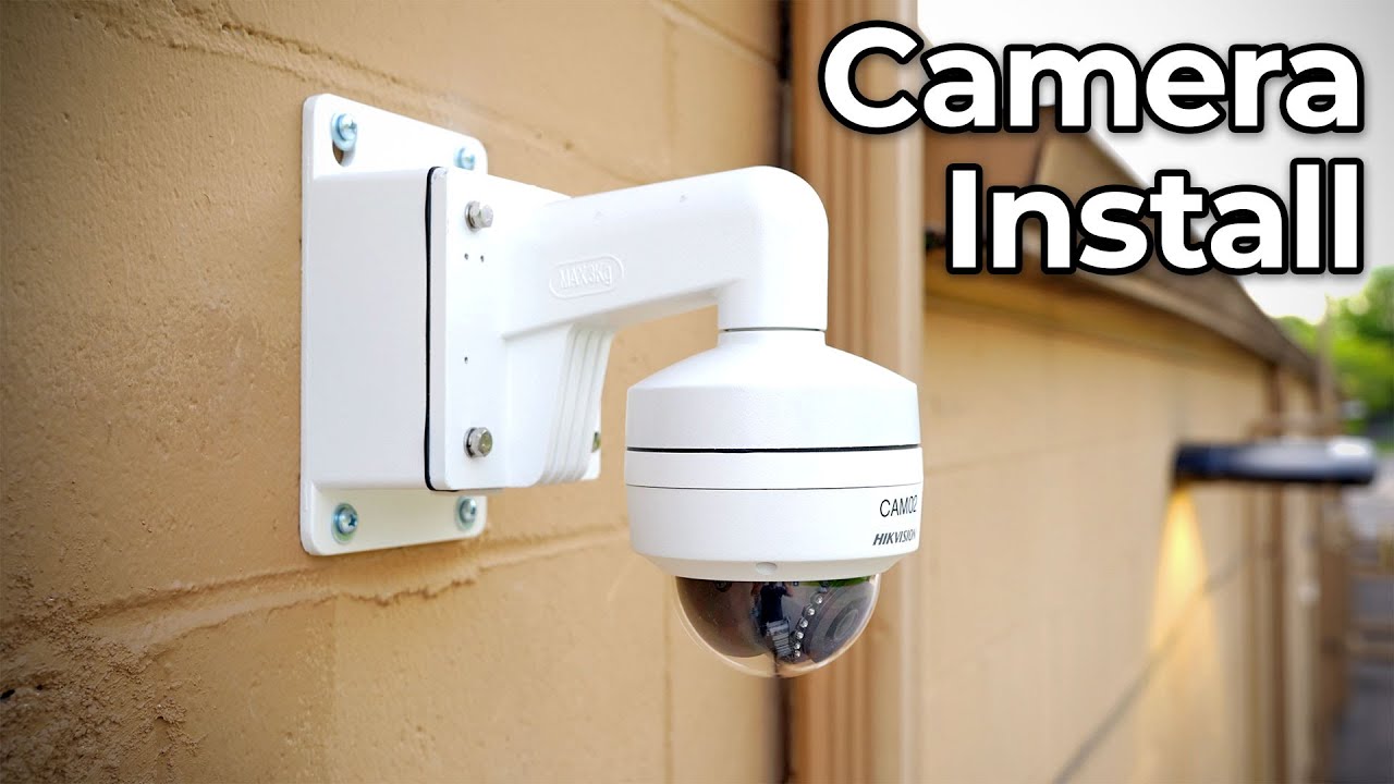 Installing a dome security camera on an exterior block wall