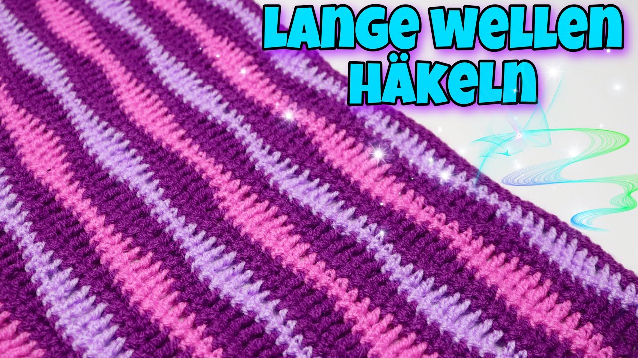 Einfaches Deckenmuster | Lange Wellen  - Häkeln