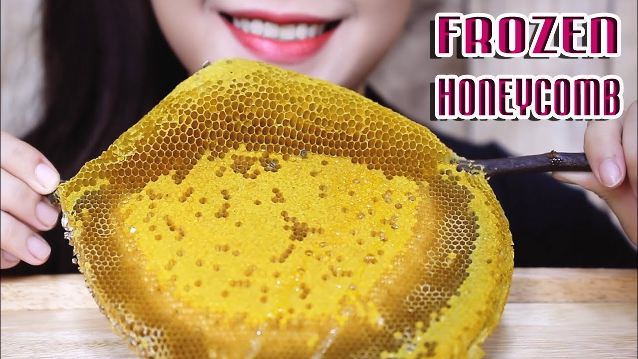 ASMR FROZEN HONEYCOMB (Satisfying STICKY SOUNDS) NO TALKING | LINH ASMR