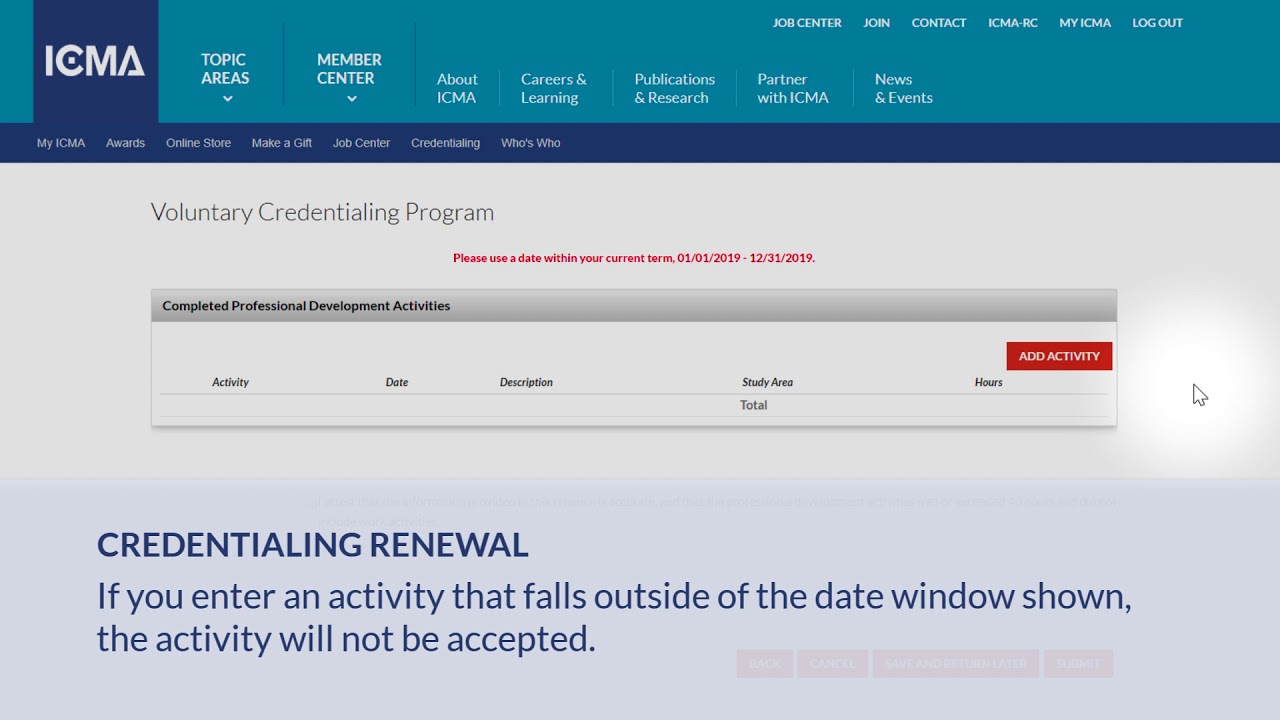 Credentialing: History and Renew