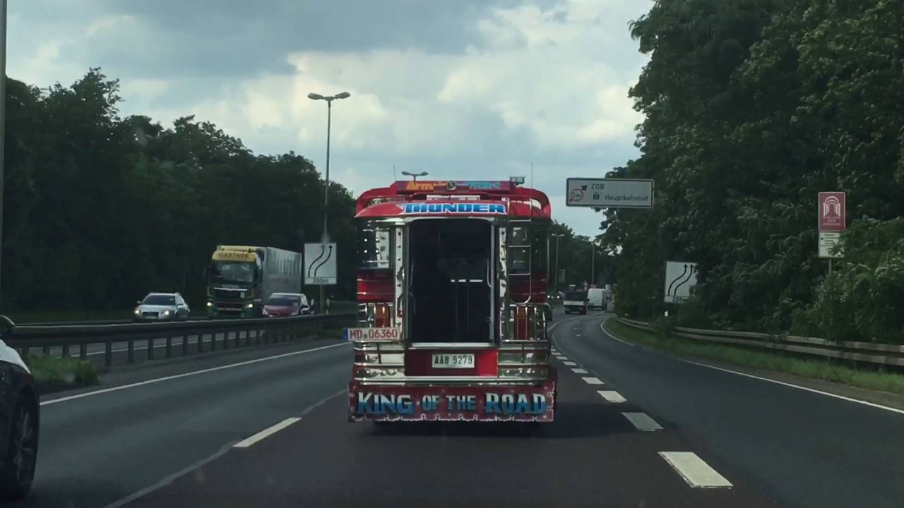 Philippine Jeepney in the streets of Germany