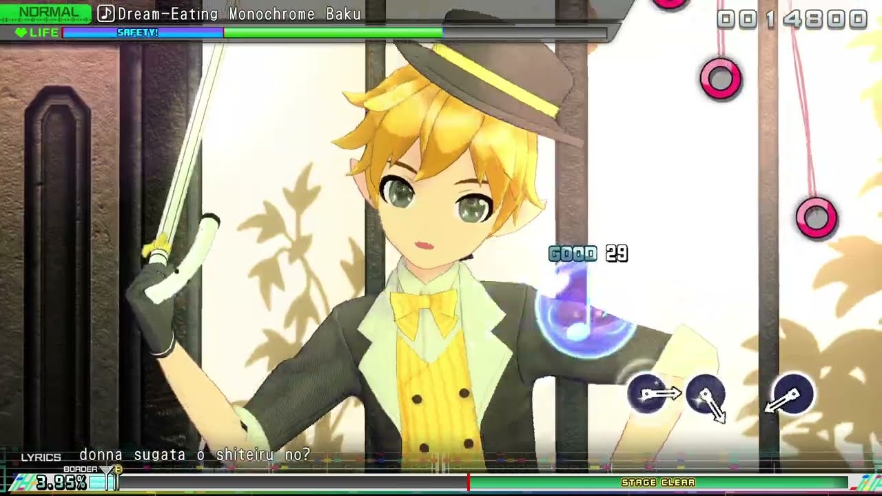 Project DIVA Mega Mix+ - Dream-Eating Monochrome Baku [Gameplay] [PC] [HD] [60 FPS]