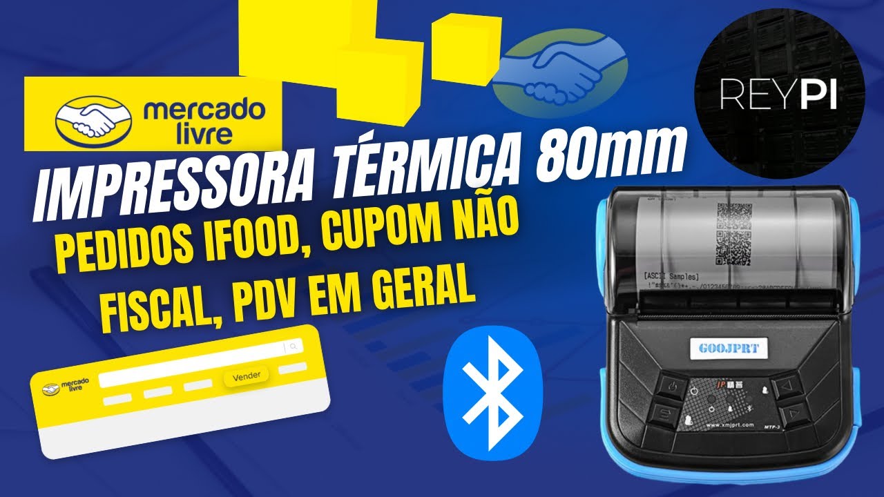 Mini Impressora Portátil Bluetooth Térmica 80mm Celular MLB3395238749
