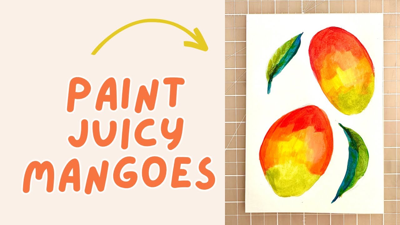 How to Paint Juicy Mangoes in Acrylic Step by Step Real Time Tutorial Beginner Friendly!