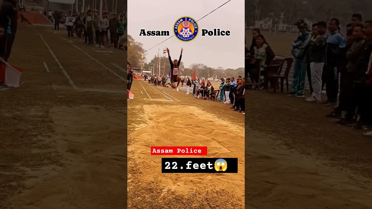 Assam Police 22 feet Long Jump Super Excellent Dergaon🔥#assampolice #shots #longjump