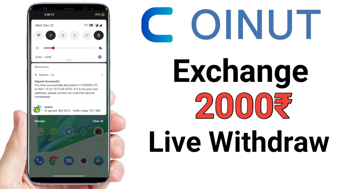 Coinut Exchange Live Withdrawal Process in hindi