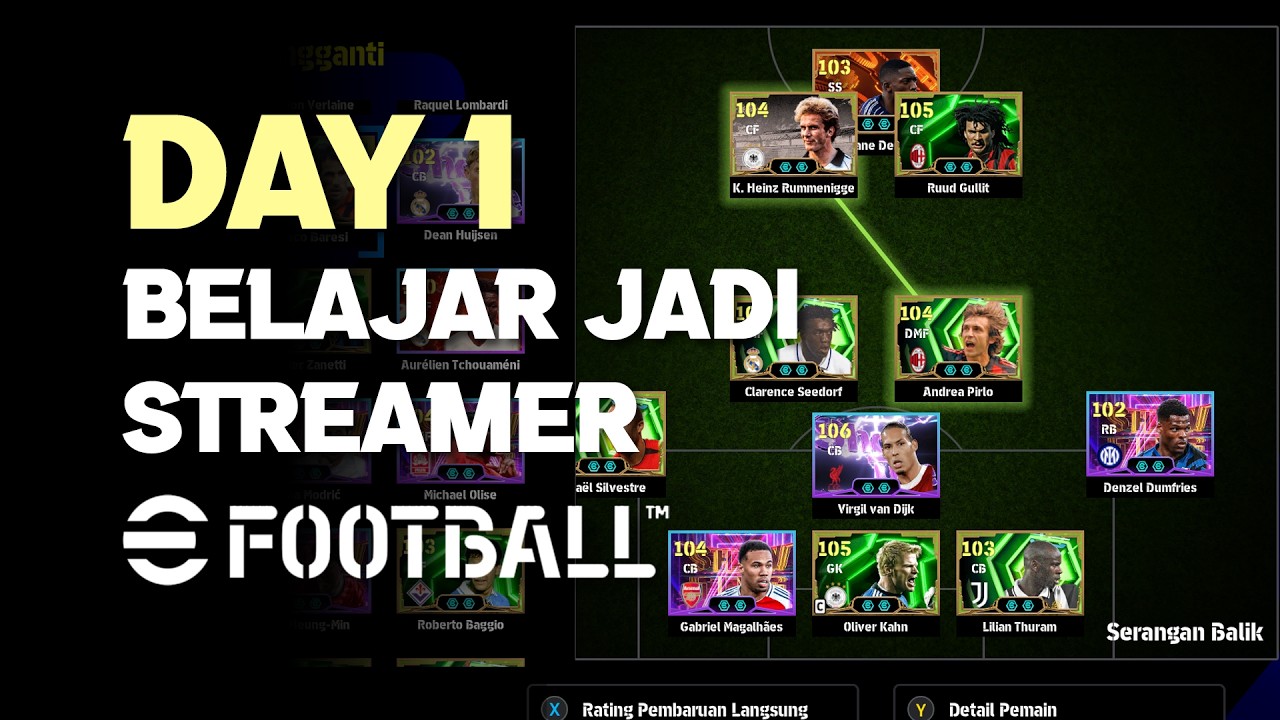 DAY 1 BELAJAR JADI STREAMER #EFOOTBALL