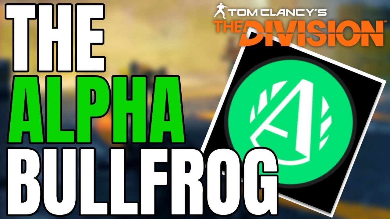 The Division: ALPHA BULLFROG CRIT BUILD! HIGH BURST DAMAGE!
