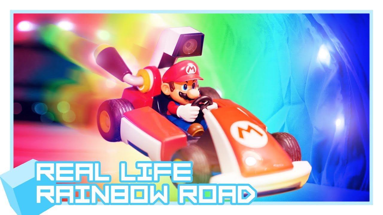 Mario Kart Live: Home Circuit - I built a DIY Rainbow Road in REAL LIFE