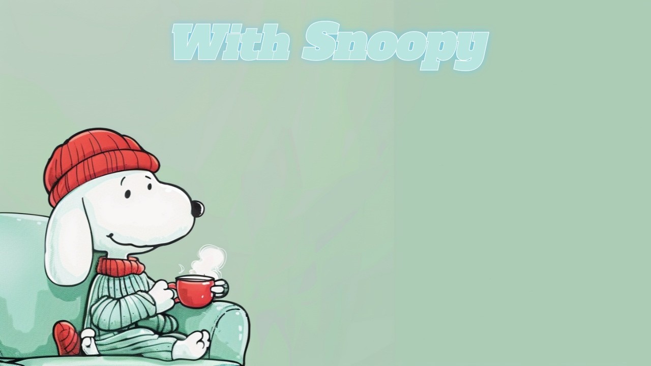 Cozy Jazz with Snoopy | Soft Green Mood