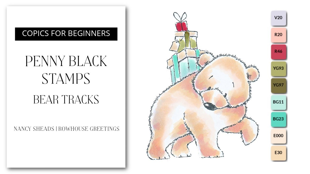 COPICS FOR BEGINNERS: How to color Bear Tracks with Copic Markers