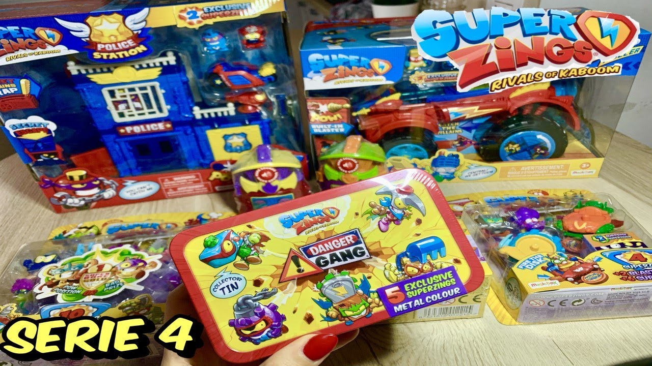 SUPERZINGS SERIE 4!FANTASTICI! SUPERZINGS DORATI! MONSTER ROLLER, STAZIONE DI POLIZIA E TANTO ALTRO