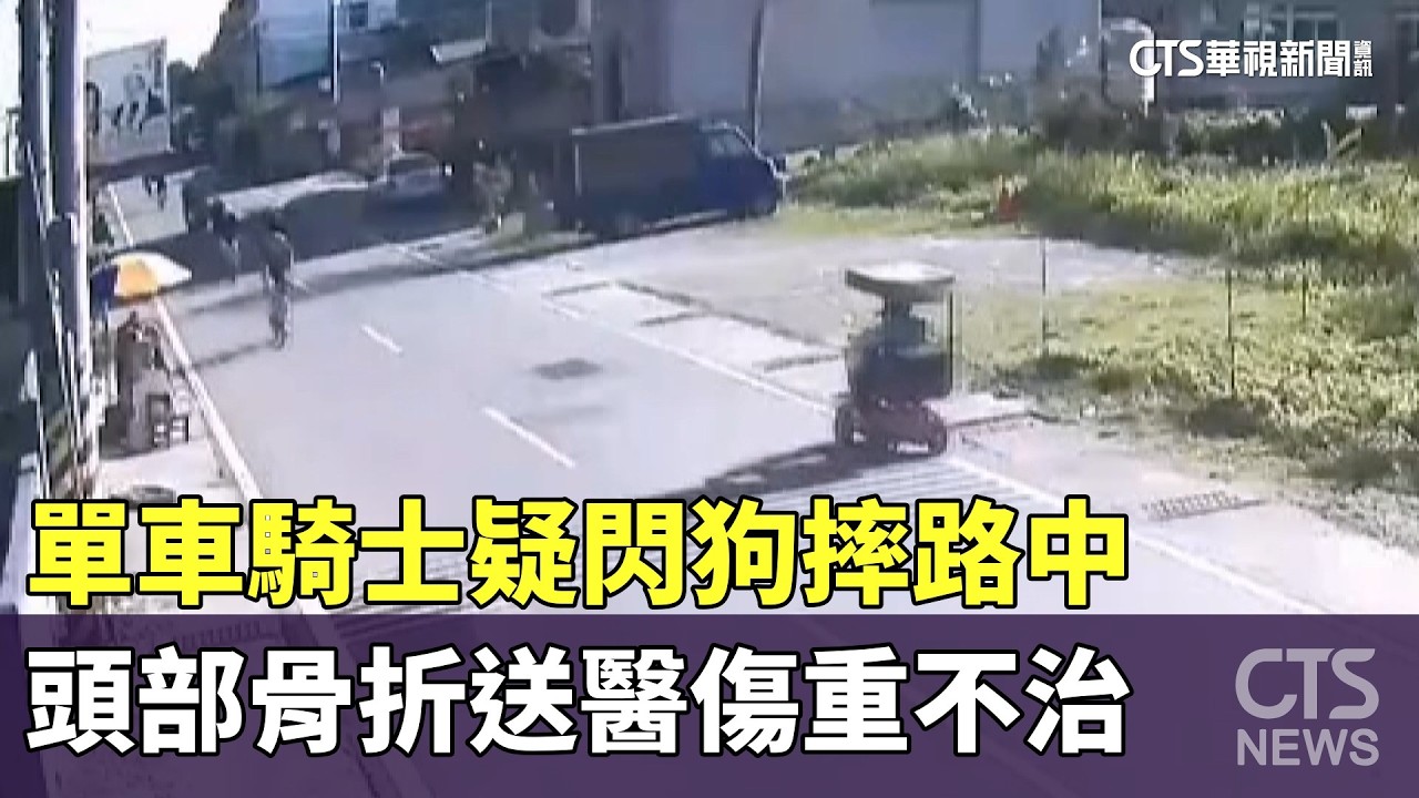 單車騎士疑閃狗摔路中　頭部骨折送醫傷重不治｜華視新聞 20260314 @華視新聞 CH52