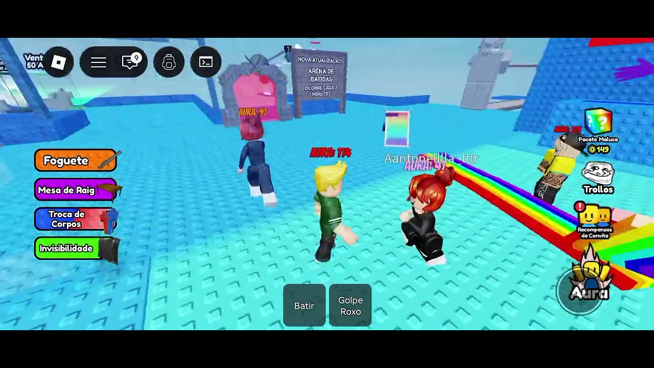Jogando torre splap de aura