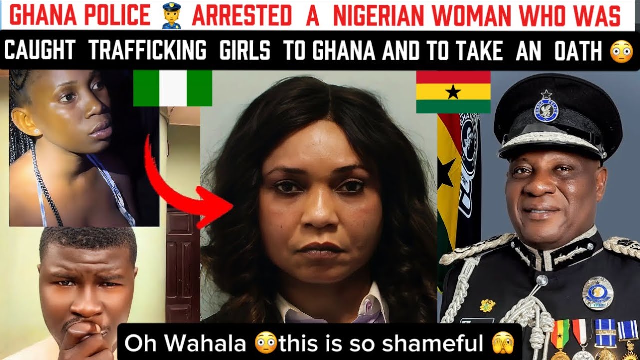 Шокирующий шаг ‼️ Гана 🇬🇭Полиция арестовала нигерийку, пойманную на торговле девушками в Гане🇬🇭