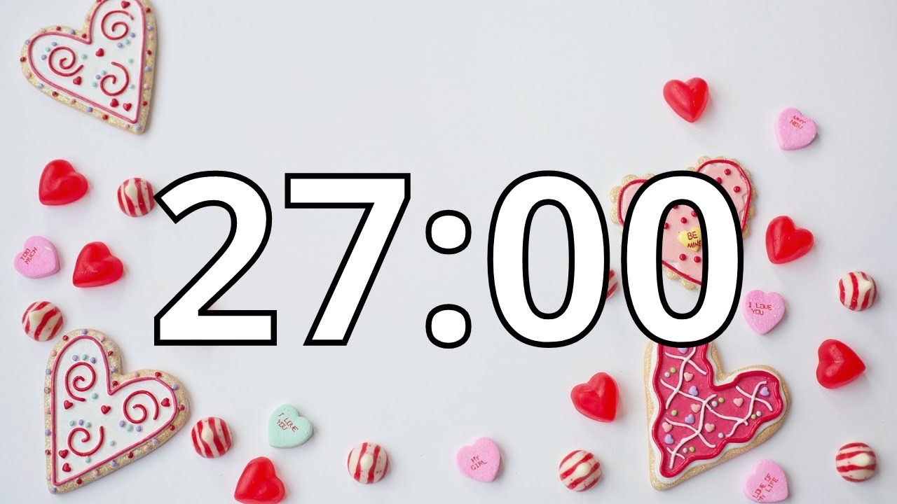27 Minutes Timer with Music | Valentine's Day Timer