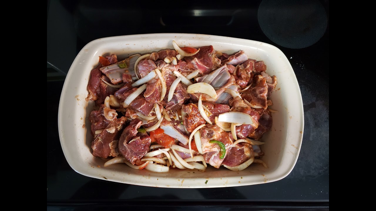 Lamb meat in the oven( viande de Mouton au four) vian Mouton nan fou